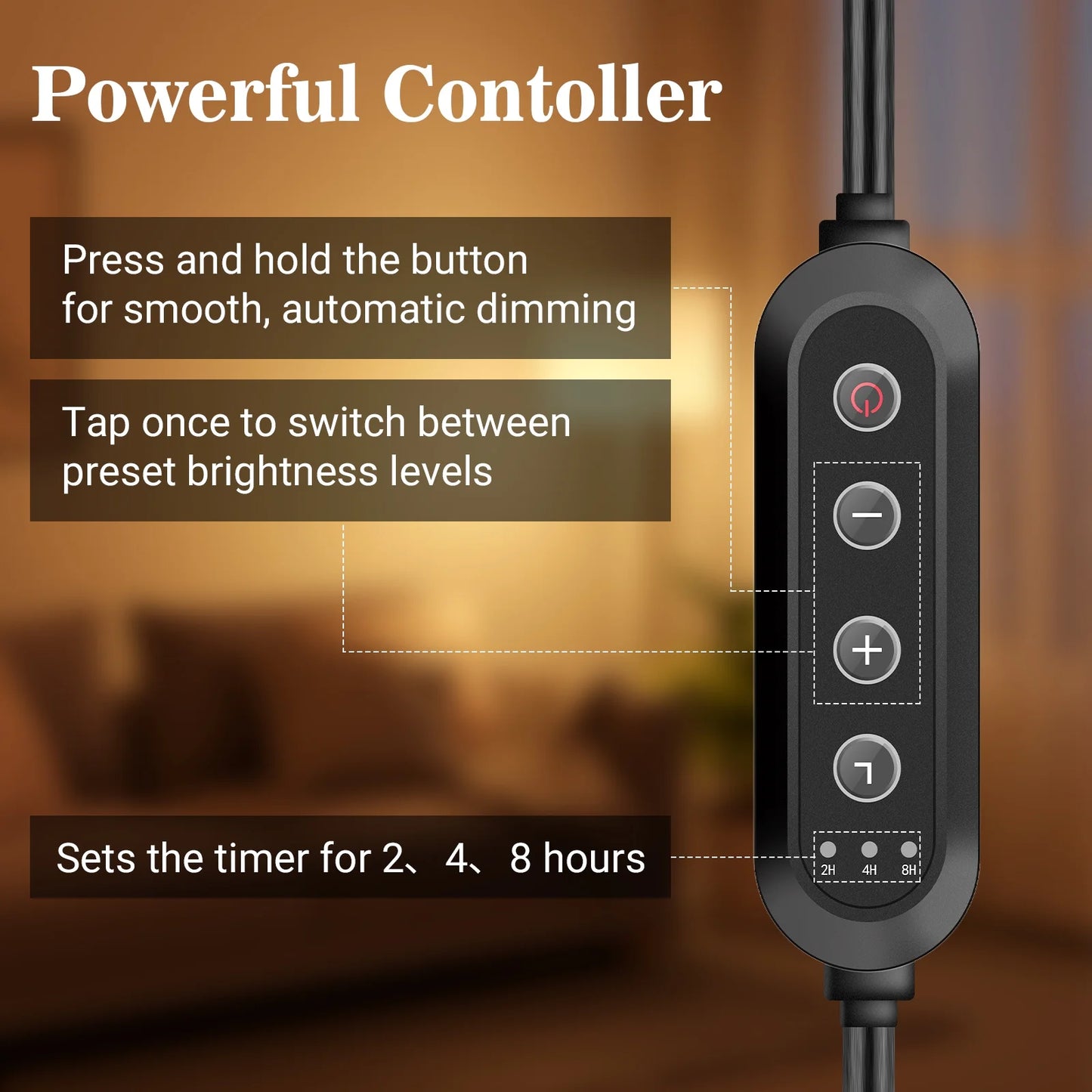 Candle Warmer Lamp with Timer, Dimmable Adjustable Height Wax Warmer Lamp，Home Decor Wax Melter Light (2*50W GU10 Bulbs)