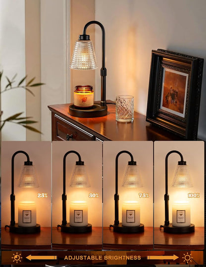 Candle Warmer Lamp with Timer, Dimmable Candle Warmer for Jar Candles, Height Adjustable Wax Melts Warmer, Birthday Gifts for Women Mom, House Warming Gifts New Home Decor