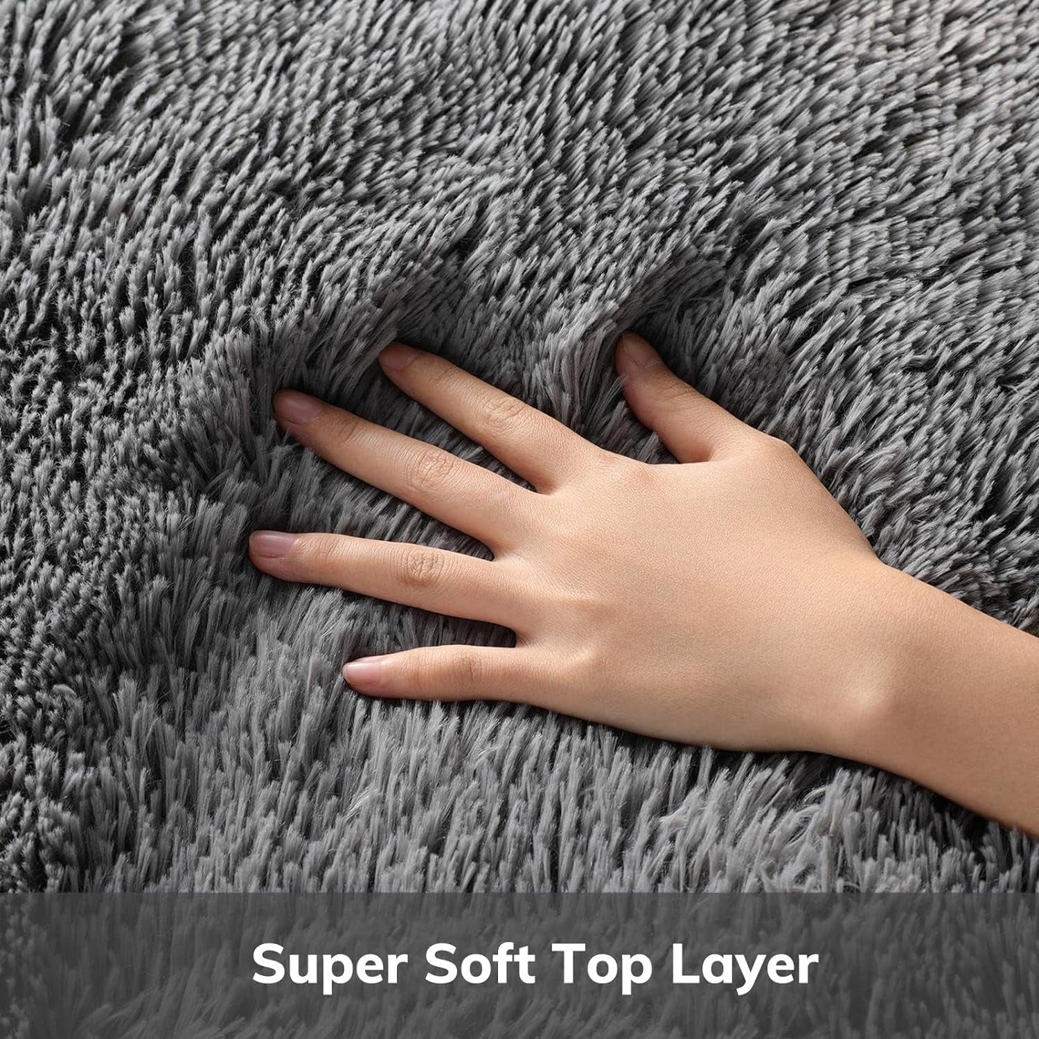 Small Rug Upgrade Non Slip Throw Bedside Area Rugs, Fluffy Soft Grey Mini Bedroom Carpet, Affordable Door Entryway Indoor inside Front Entrance Dog 2X3 Mat, Home Decor Aesthetic, Nursery